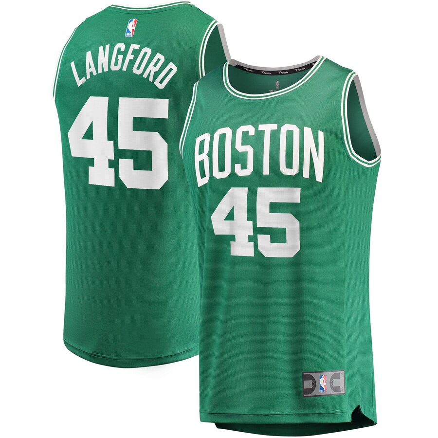 Men's Boston Celtics Romeo Langford #9 2019 NBA Draft First Round Pick Fanatics Branded Replica Fast Break Icon Edition Kelly Green Jersey 2401ITLM